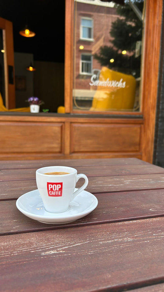 Tasse espresso 3 oz et soucoupe 'Pop Caffè' (2)